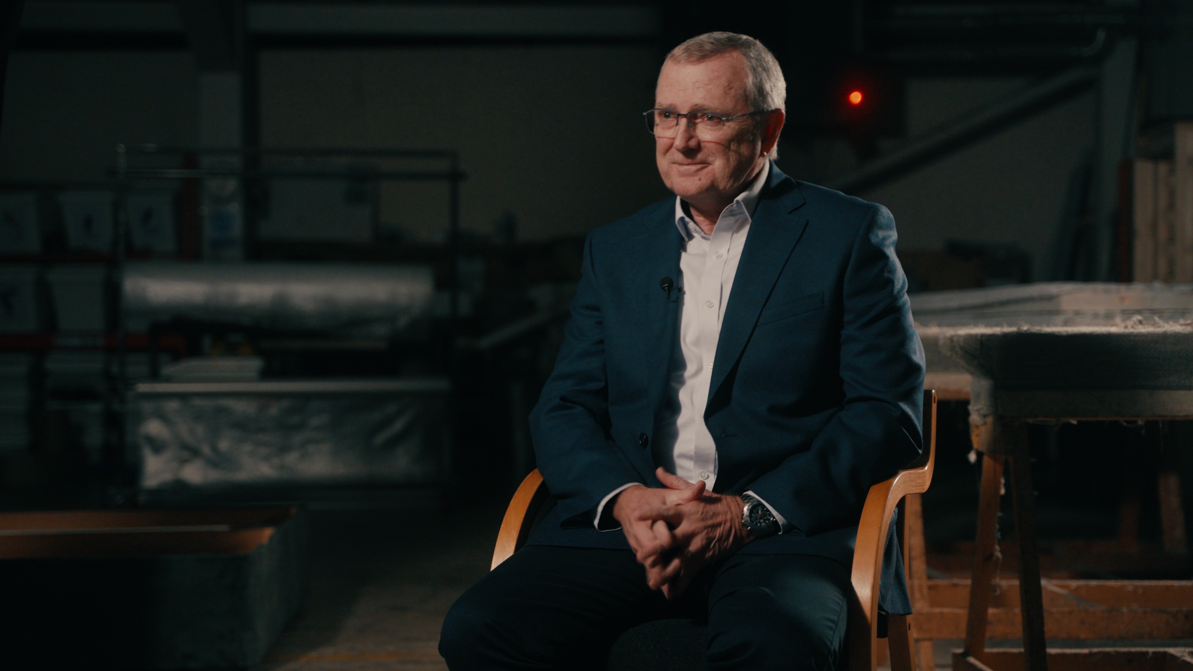 Brent Cooper, founder of Westend Bed Company, in the workshop