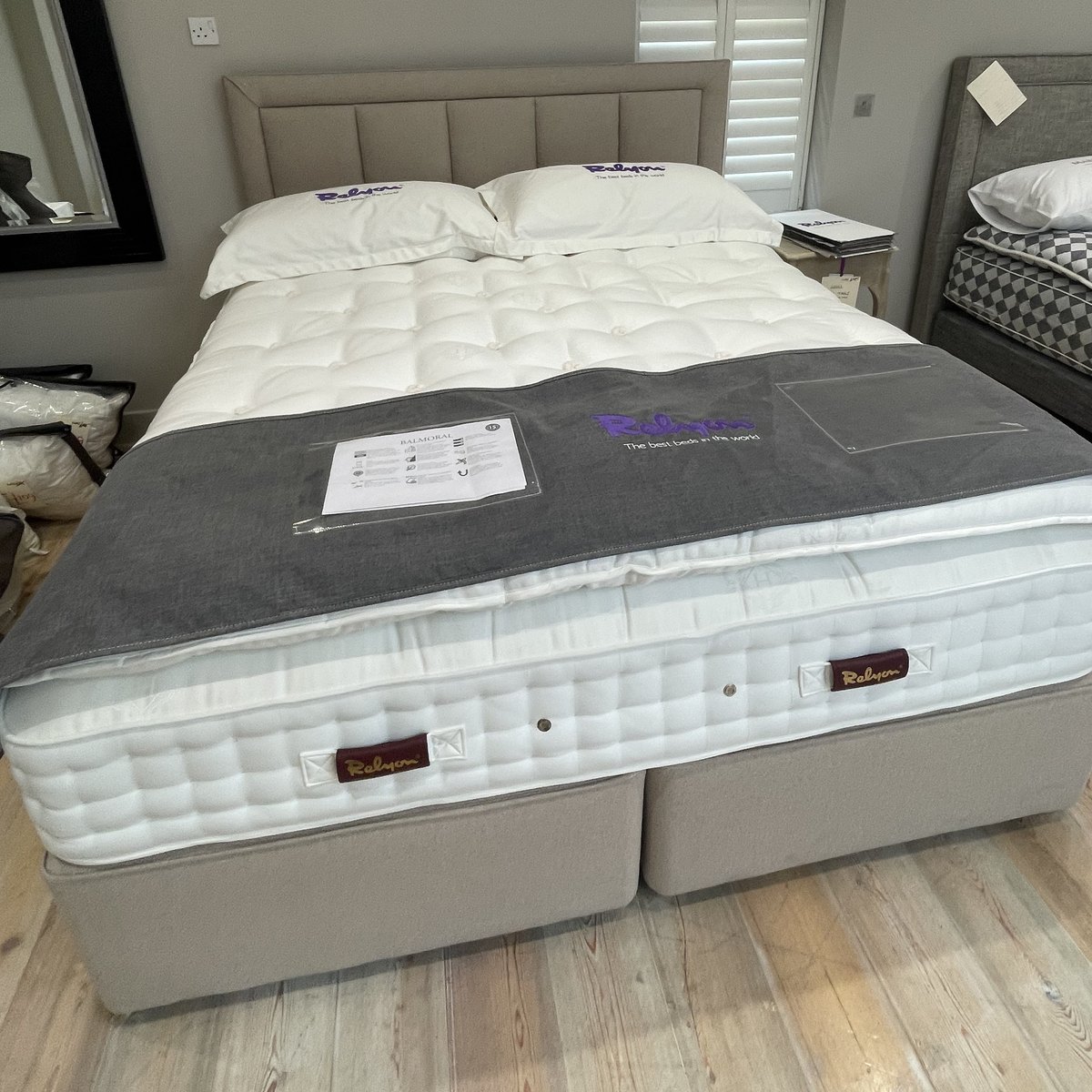Relyon Balmoral divan set in the King's Road showroom