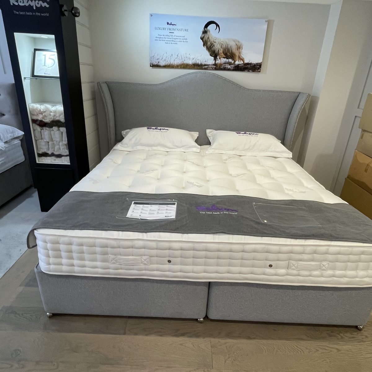 Relyon Cranleigh divan set in the King's Road showroom