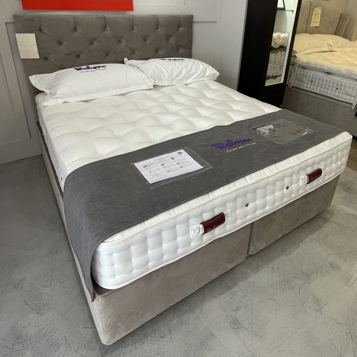 Relyon Marquess Edge divan set in the King's Road showroom